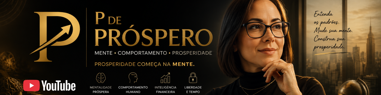 Banner do canal P de Próspero